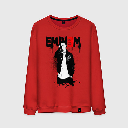 Мужской свитшот Eminem finger / Красный – фото 1