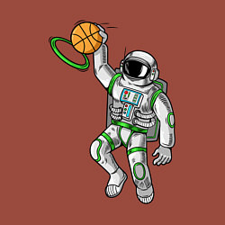 Свитшот хлопковый мужской Космический баскет, цвет: кирпичный — фото 2