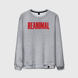 Свитшот хлопковый мужской Reanimal logo, цвет: меланж