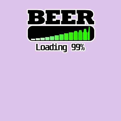 Мужской свитшот Beer loading / Лаванда – фото 3