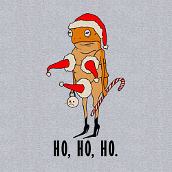 Свитшот хлопковый мужской Новогодняя жаба, цвет: меланж — фото 2