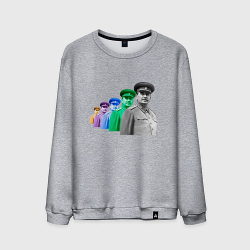 Мужской свитшот Pop art товарищ Сталин / Меланж – фото 1