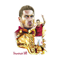 Свитшот хлопковый мужской Франческо Тотти капитан Ромы - Италия, цвет: белый — фото 2