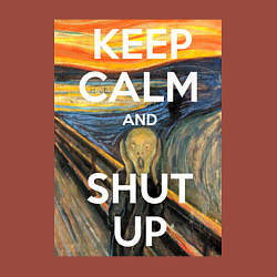 Свитшот хлопковый мужской Успокойся и заткнись - девиз, цвет: кирпичный — фото 2