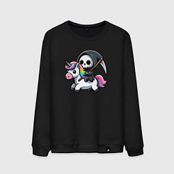 Мужской свитшот Смерть верхом на единороге