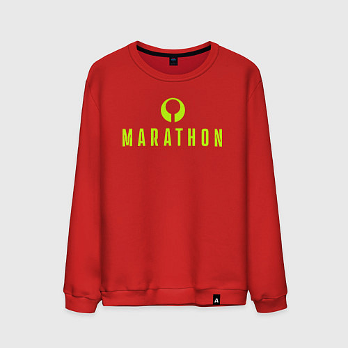 Мужской свитшот Marathon logo / Красный – фото 1