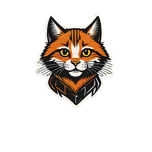 Мужской свитшот Ретро кот / Белый – фото 3