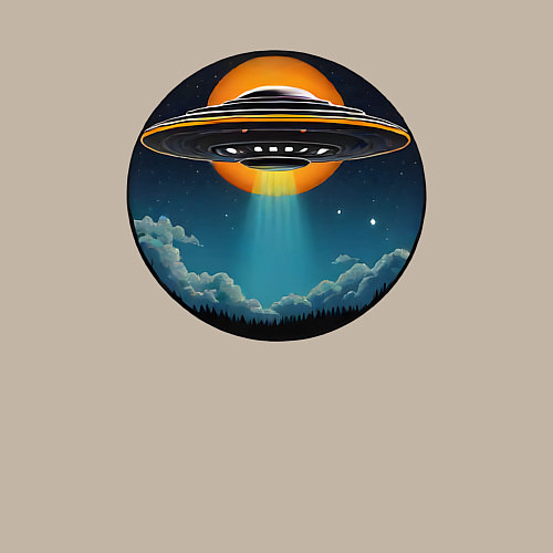 Мужской свитшот Космическая тарелка / Миндальный – фото 3
