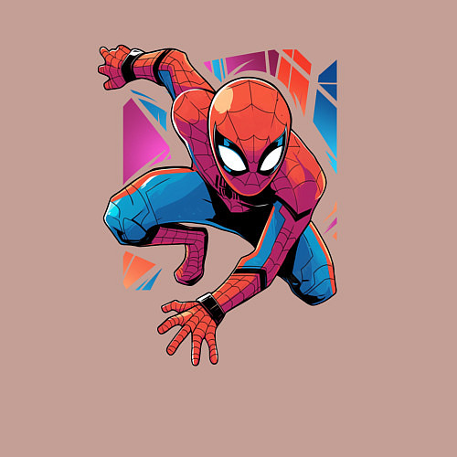 Мужской свитшот Крутой Человек-паук / Пыльно-розовый – фото 3