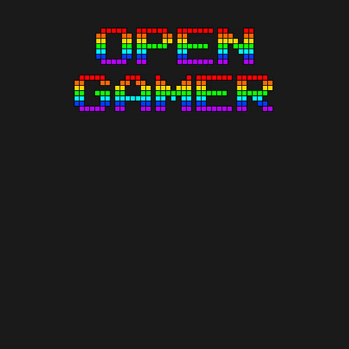 Мужской свитшот Open gamer logo / Черный – фото 3