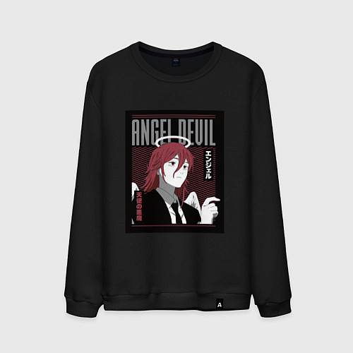 Мужской свитшот Человек-бензопила Angel Devil / Черный – фото 1
