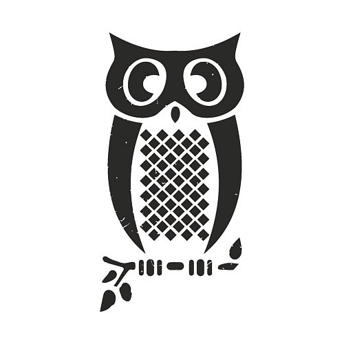 Мужской свитшот Сова на веточке / Белый – фото 3