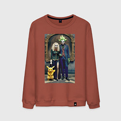 Мужской свитшот Семейный портрет с покемоном - готика