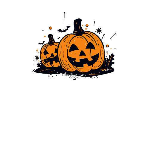 Мужской свитшот Pumpkins / Белый – фото 3