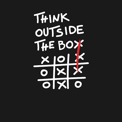 Мужской свитшот Мысли нестандартно / Черный – фото 3