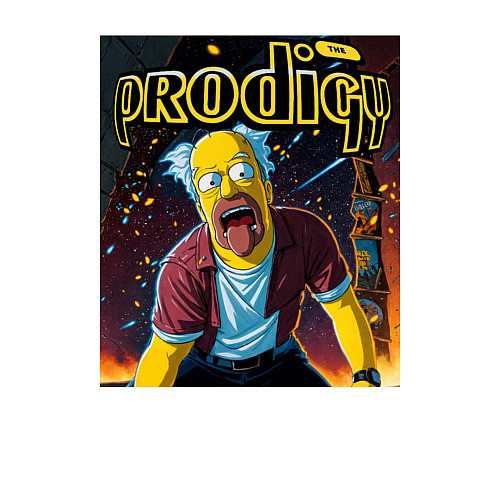 Мужской свитшот Prodigy by Homer Simpson / Белый – фото 3