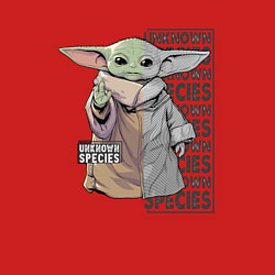 Свитшот хлопковый мужской Unknown specis - Baby Yoda, цвет: красный — фото 2