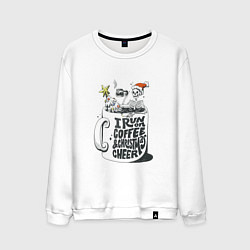 Мужской свитшот Coffee Christmas Skeleton