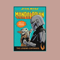 Свитшот хлопковый мужской Mandalorian - Din Djarin, цвет: пыльно-розовый — фото 2