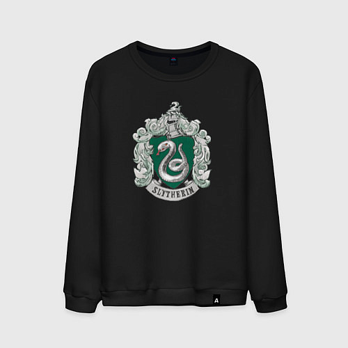 Мужской свитшот Герб Слизерина / Черный – фото 1