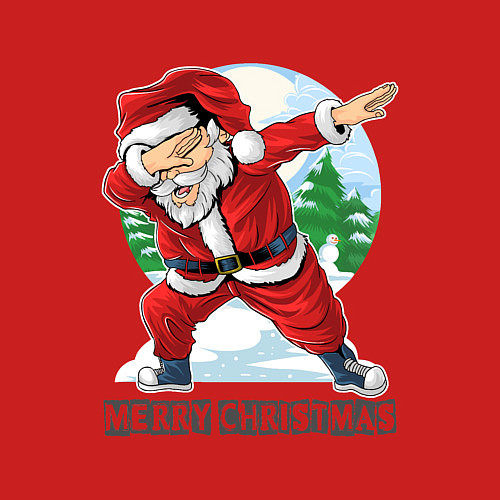 Мужской свитшот Dab Santa / Красный – фото 3