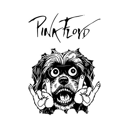 Мужской свитшот Pink Floyd - rock dog / Белый – фото 3