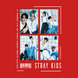 Свитшот хлопковый мужской Stray kids rock star, цвет: красный — фото 2