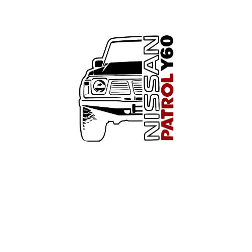 Мужской свитшот Nissan Patrol Y60 / Белый – фото 3