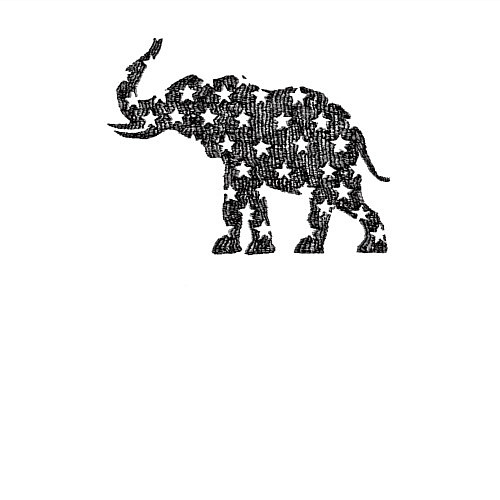 Мужской свитшот Звездный слон графика / Белый – фото 3