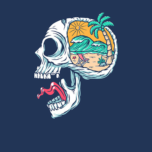 Мужской свитшот Dead island / Тёмно-синий – фото 3