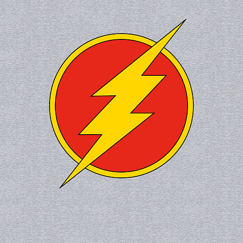 Мужской свитшот Flash logo / Меланж – фото 3