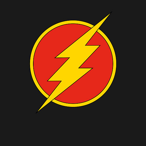Мужской свитшот Flash logo / Черный – фото 3