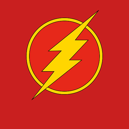 Мужской свитшот Flash logo / Красный – фото 3