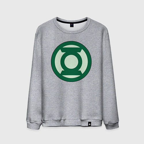 Мужской свитшот Green lantern logo / Меланж – фото 1