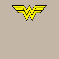 Свитшот хлопковый мужской Wonder woman logo, цвет: миндальный — фото 2