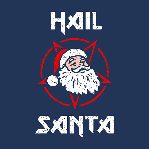 Мужской свитшот Да здравствует Санта / Тёмно-синий – фото 3