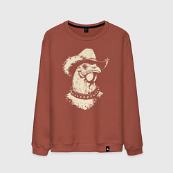 Мужской свитшот Курица ковбой