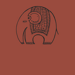 Свитшот хлопковый мужской Забавный слоник, цвет: кирпичный — фото 2