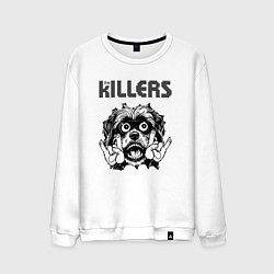 Свитшот хлопковый мужской The Killers - rock dog, цвет: белый