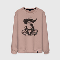 Мужской свитшот Голубь ковбой на диком западе