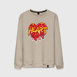 Свитшот хлопковый мужской Honey heart, цвет: миндальный