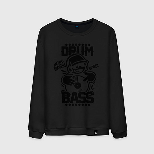 Мужской свитшот Drum n Bass: More Bass / Черный – фото 1