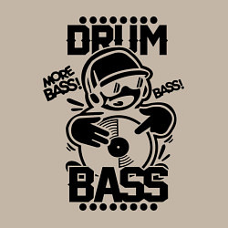 Свитшот хлопковый мужской Drum n Bass: More Bass, цвет: миндальный — фото 2
