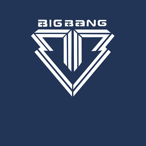 Мужской свитшот Big bang logo / Тёмно-синий – фото 3