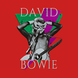 Свитшот хлопковый мужской David Bowie hand goggles, цвет: красный — фото 2
