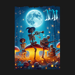 Свитшот хлопковый мужской Musical quartet Neon mushrooms, цвет: черный — фото 2