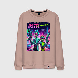 Мужской свитшот Rick and Morty - cyberpunk