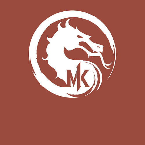 Мужской свитшот Mortal kombat 1 logo / Кирпичный – фото 3