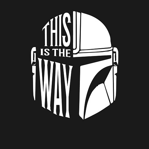 Мужской свитшот This is the way helmet The mandolorian / Черный – фото 3