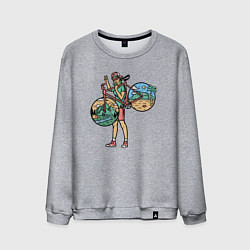 Мужской свитшот Девушка с великом